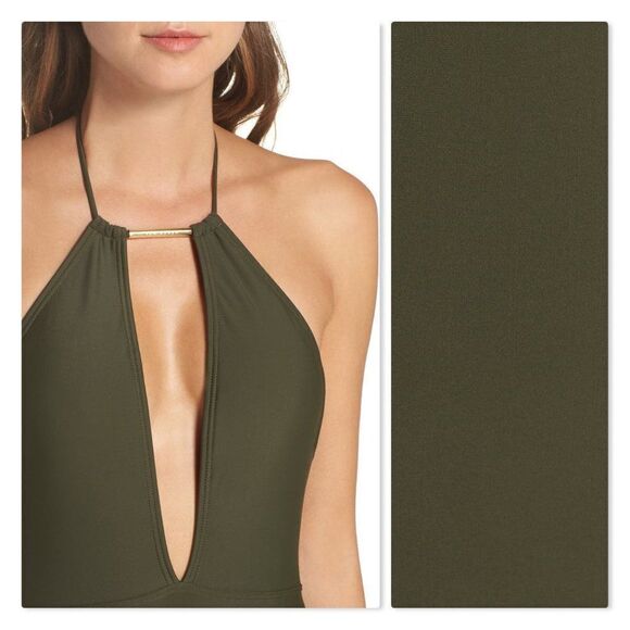 Ted Baker Pikaa Halter Swimsuit Khaki (Olive)- NEW - Picture 3 of 15